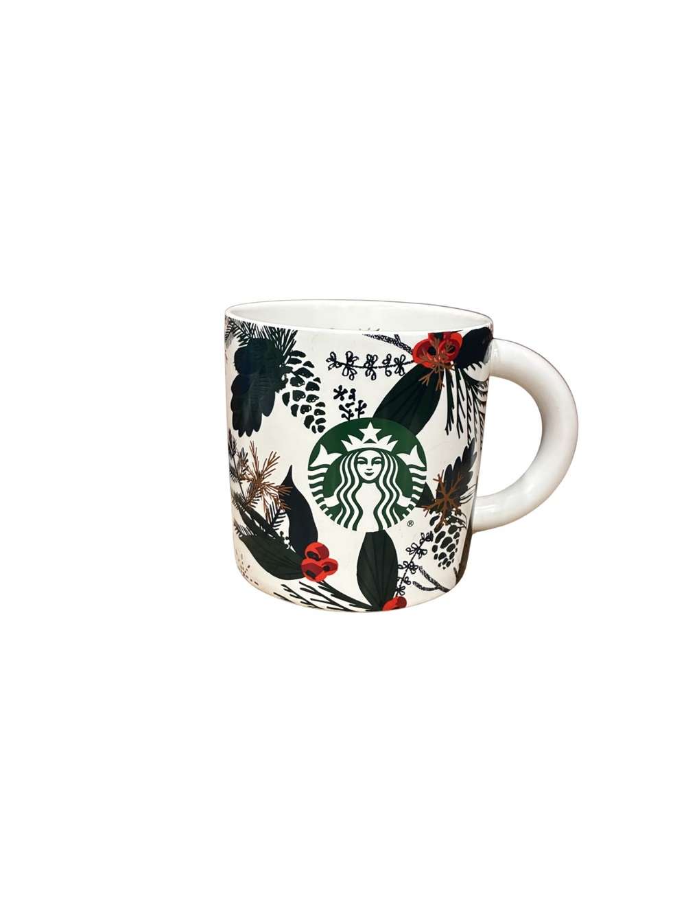 Starbucks 2021 White Ceramic Christmas Mug
